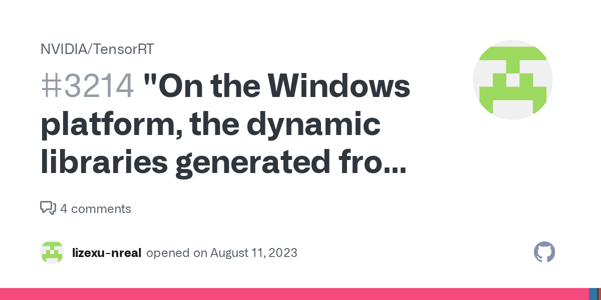 "On the Windows platform, the dynamic libraries generated from