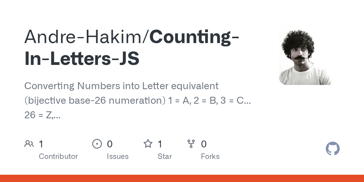 GitHub AndreHakim/CountingInLettersJS Converting Numbers into