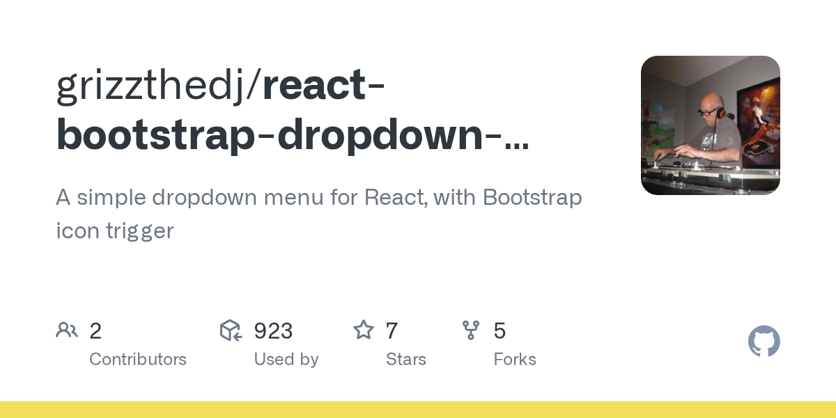 GitHub grizzthedj/reactbootstrapdropdownmenu A simple dropdown
