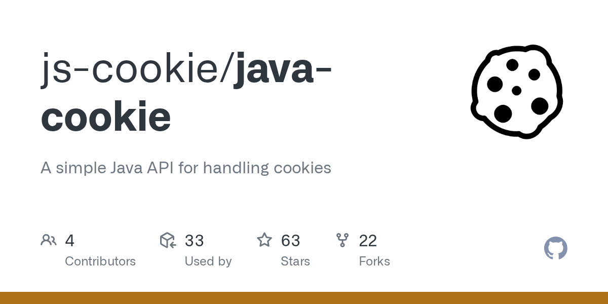GitHub jscookie/javacookie A simple Java API for handling cookies
