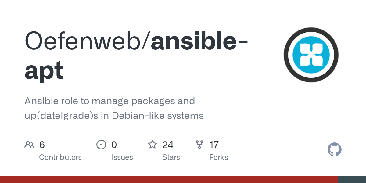 GitHub Oefenweb/ansibleapt Ansible role to manage packages and up