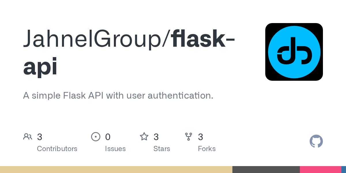 GitHub JahnelGroup/flaskapi A simple Flask API with user