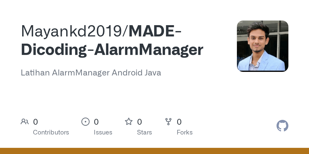 GitHub Mayankd2019/MADEDicodingAlarmManager Latihan AlarmManager