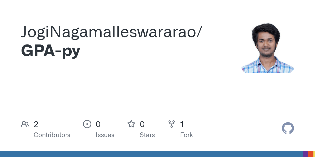 GitHub JogiNagamalleswararao/GPApy