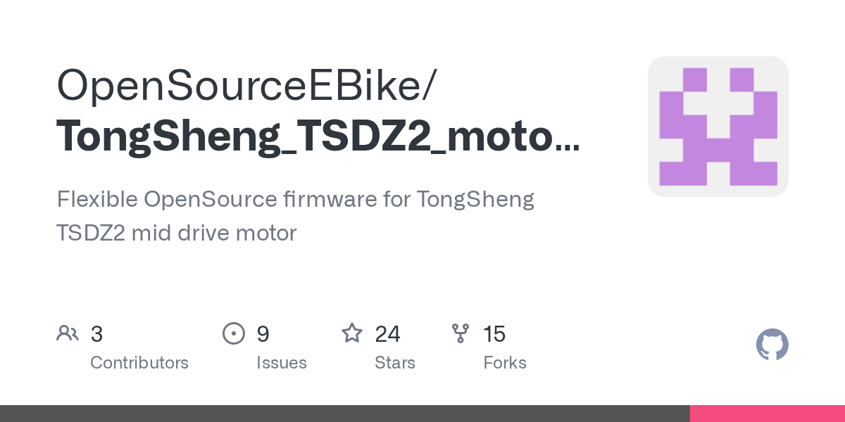 GitHub OpenSourceEBike/TongSheng_TSDZ2_motor_controller_firmware