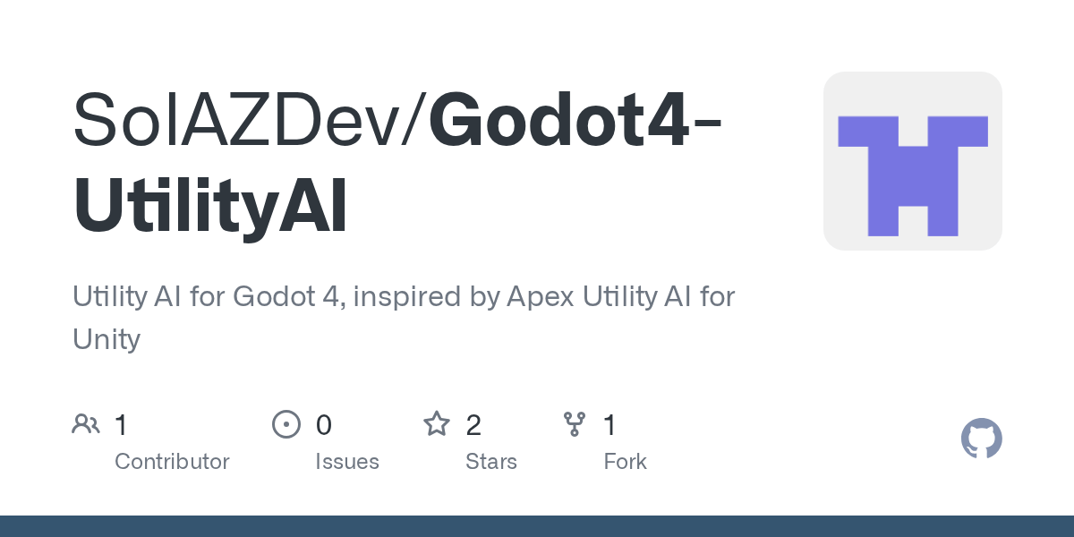 GitHub SolAZDev/Godot4UtilityAI Utility AI for Godot 4, inspired by