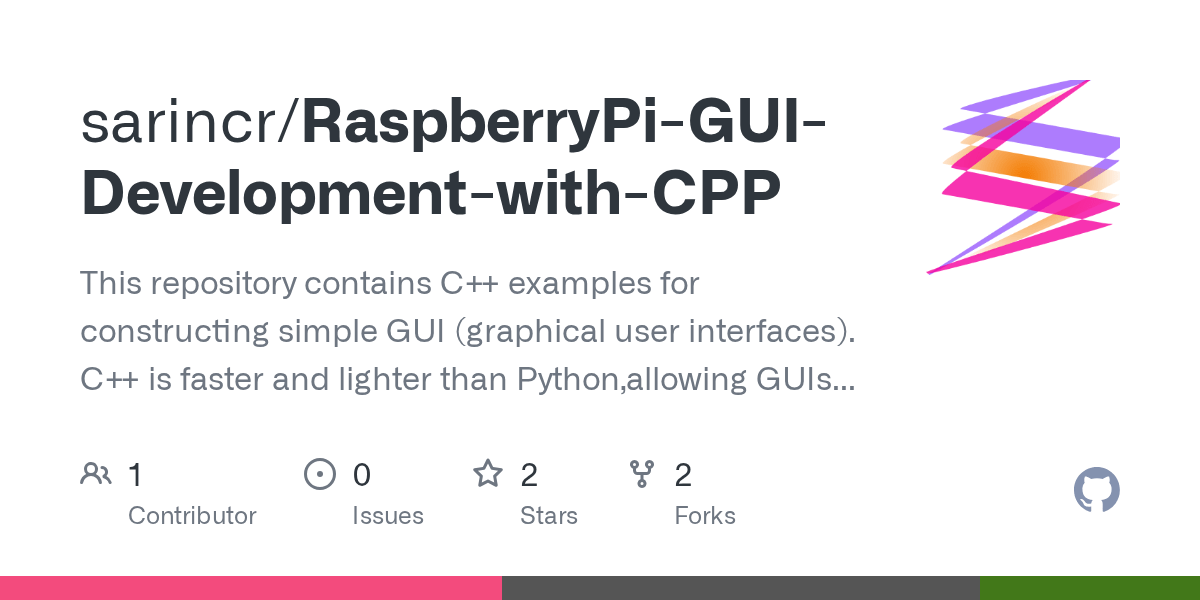 GitHub sarincr/RaspberryPiGUIDevelopmentwithCPP This repository
