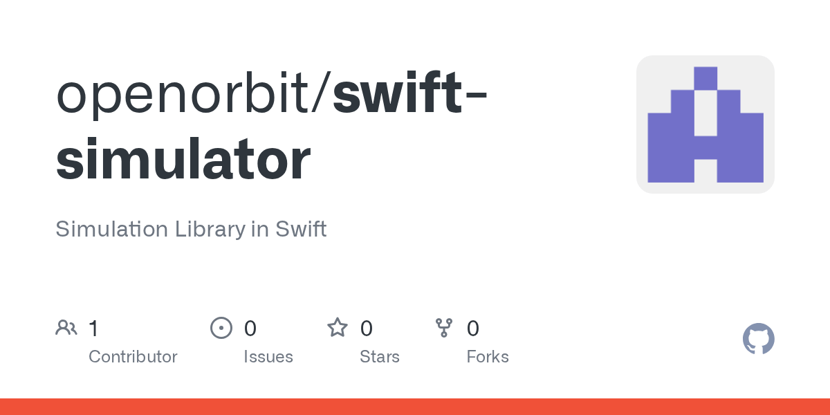 GitHub openorbit/swiftsimulator Simulation Library in Swift