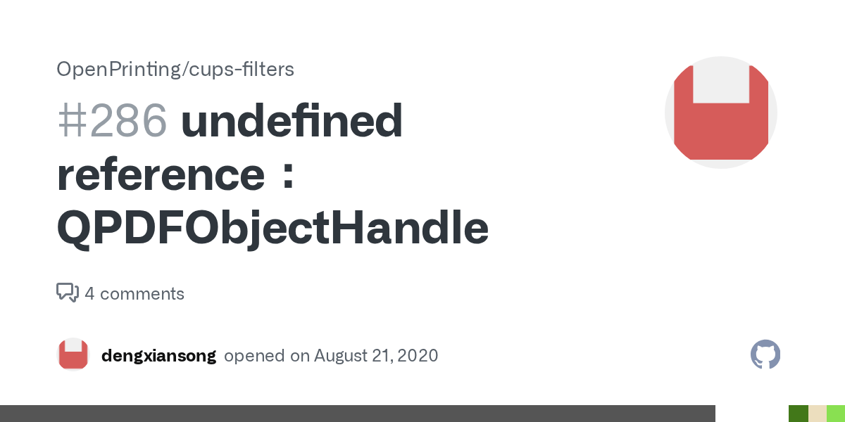 undefined reference：QPDFObjectHandle · Issue 286 · OpenPrinting/cups