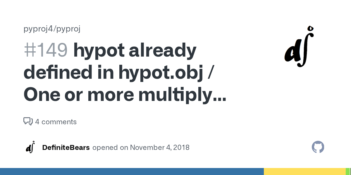 hypot already defined in hypot.obj / One or more multiply defined