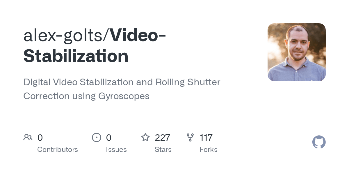 GitHub alexgolts/VideoStabilization Digital Video Stabilization and Rolling Shutter