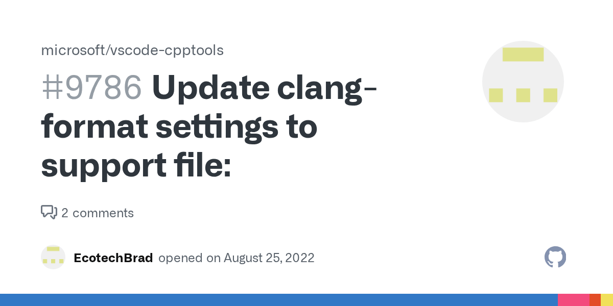 Update clangformat settings to support file · Issue 9786 · microsoft