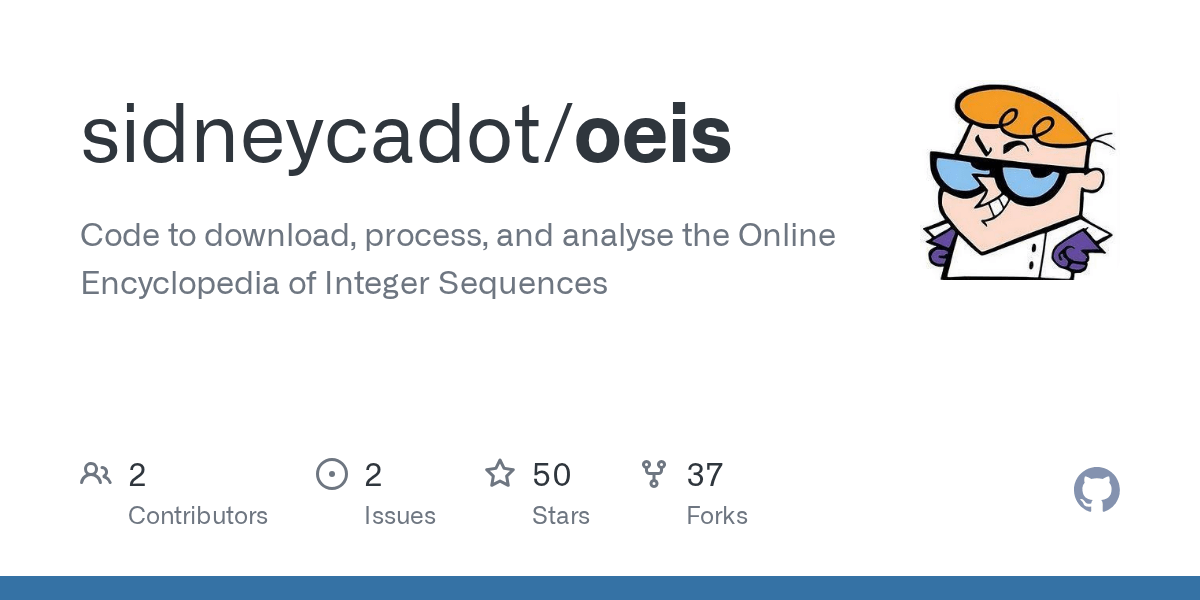 GitHub sidneycadot/oeis Code to download, process, and analyse the