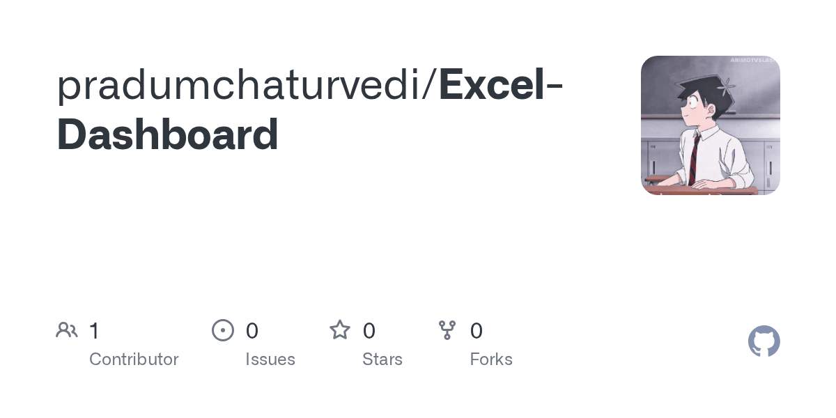 GitHub pradumchaturvedi/ExcelDashboard