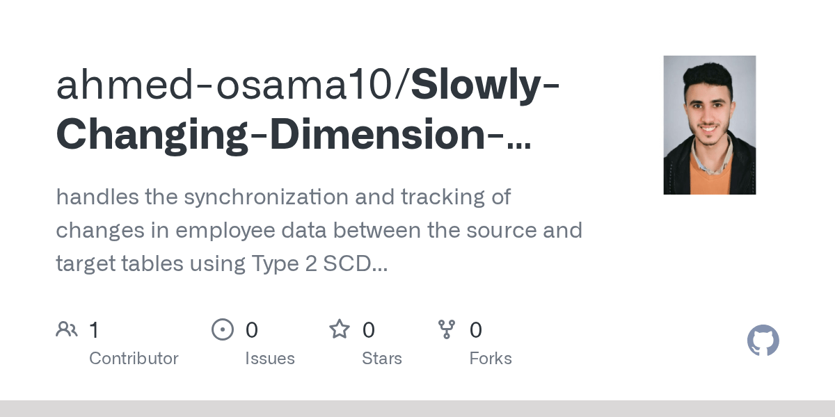 GitHub ahmedosama10/SlowlyChangingDimensionType2 handles the