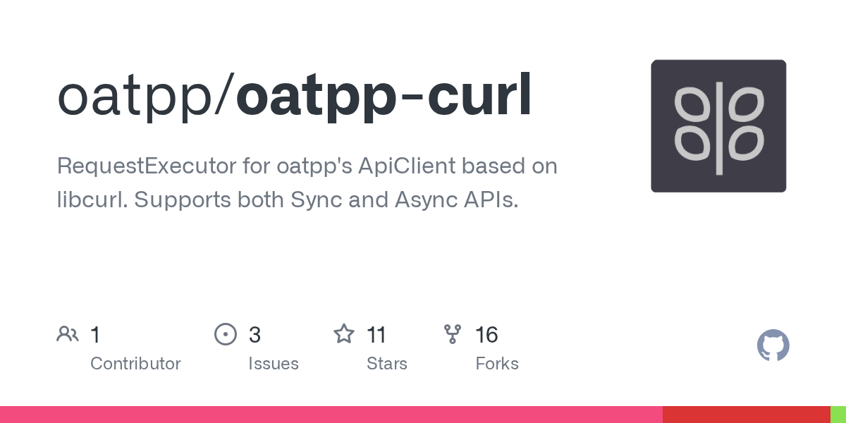 GitHub oatpp/oatppcurl RequestExecutor for oatpp's ApiClient based