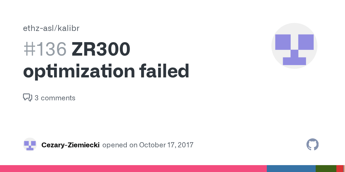 ZR300 optimization failed · Issue 136 · ethzasl/kalibr · GitHub