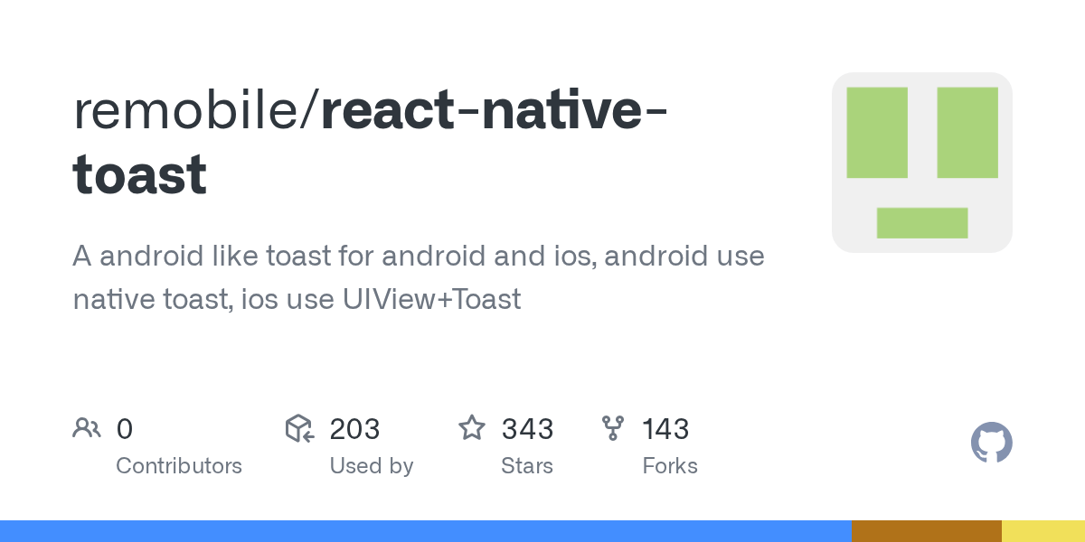 GitHub remobile/reactnativetoast A android like toast