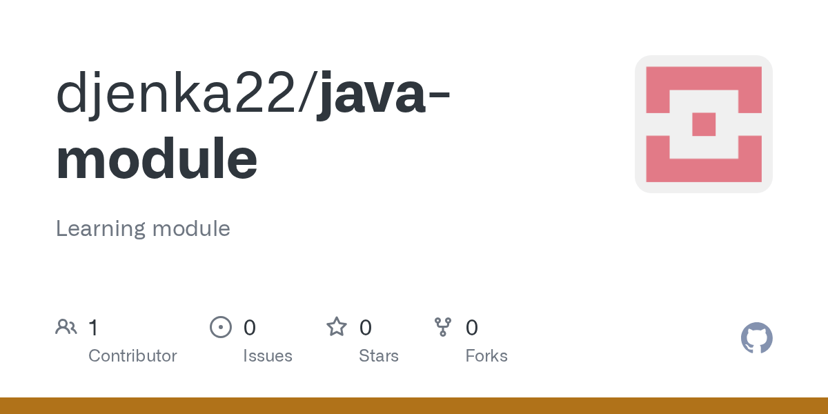 GitHub djenka22/javamodule