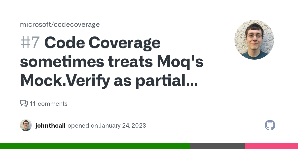 Code Coverage sometimes treats Moq's Mock.Verify as partial coverage