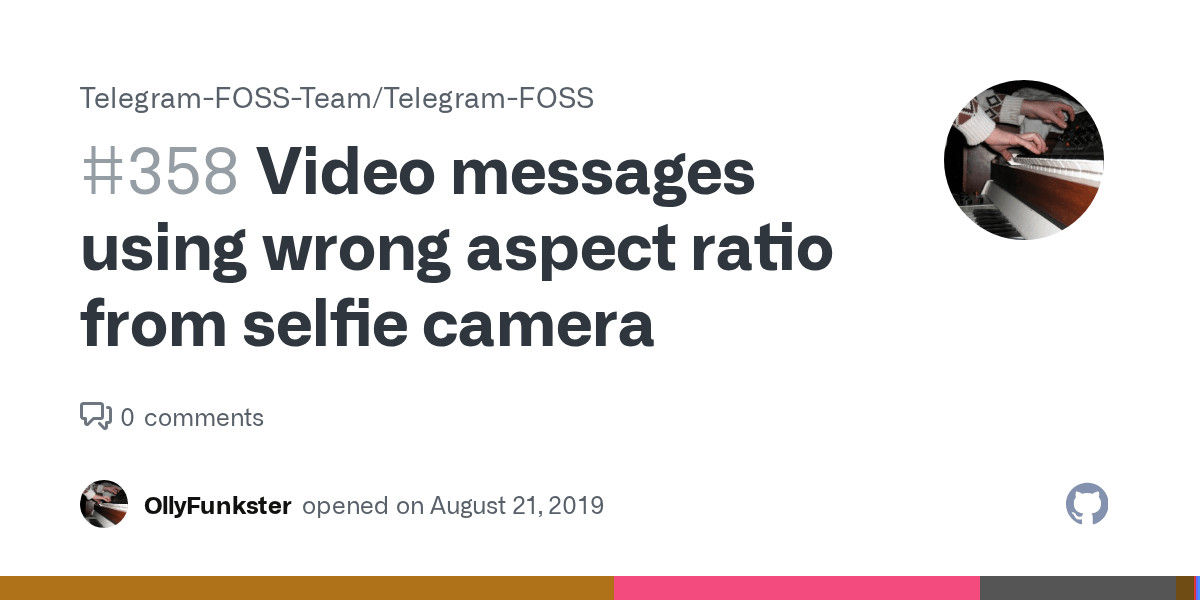 Video messages using wrong aspect ratio from selfie camera · Issue 358
