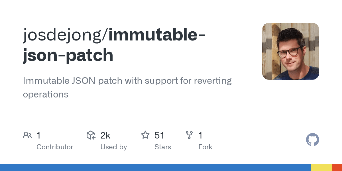 GitHub josdejong/immutablejsonpatch Immutable JSON patch with