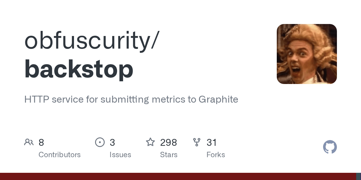 GitHub obfuscurity/backstop HTTP service for submitting metrics to