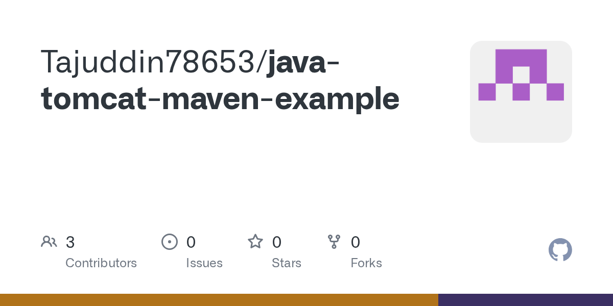GitHub Tajuddin78653/javatomcatmavenexample