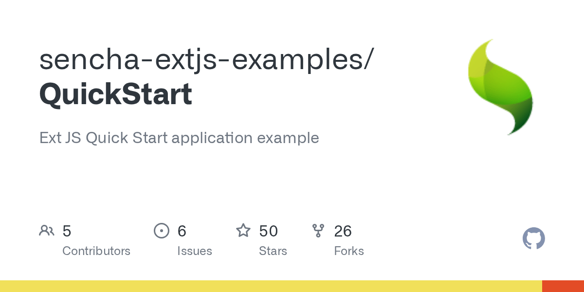 GitHub senchaextjsexamples/QuickStart Ext JS Quick Start