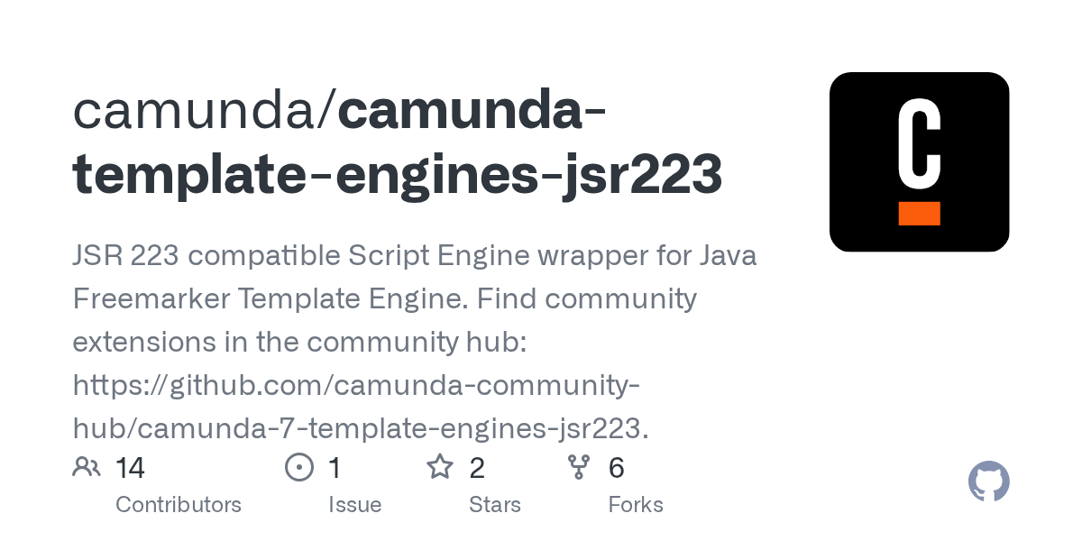 GitHub camunda/camundatemplateenginesjsr223 JSR 223 compatible
