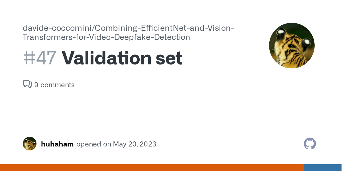 Validation set · Issue 47 ·