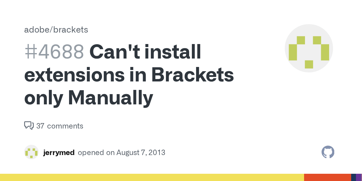 Can't install extensions in Brackets only Manually · Issue 4688