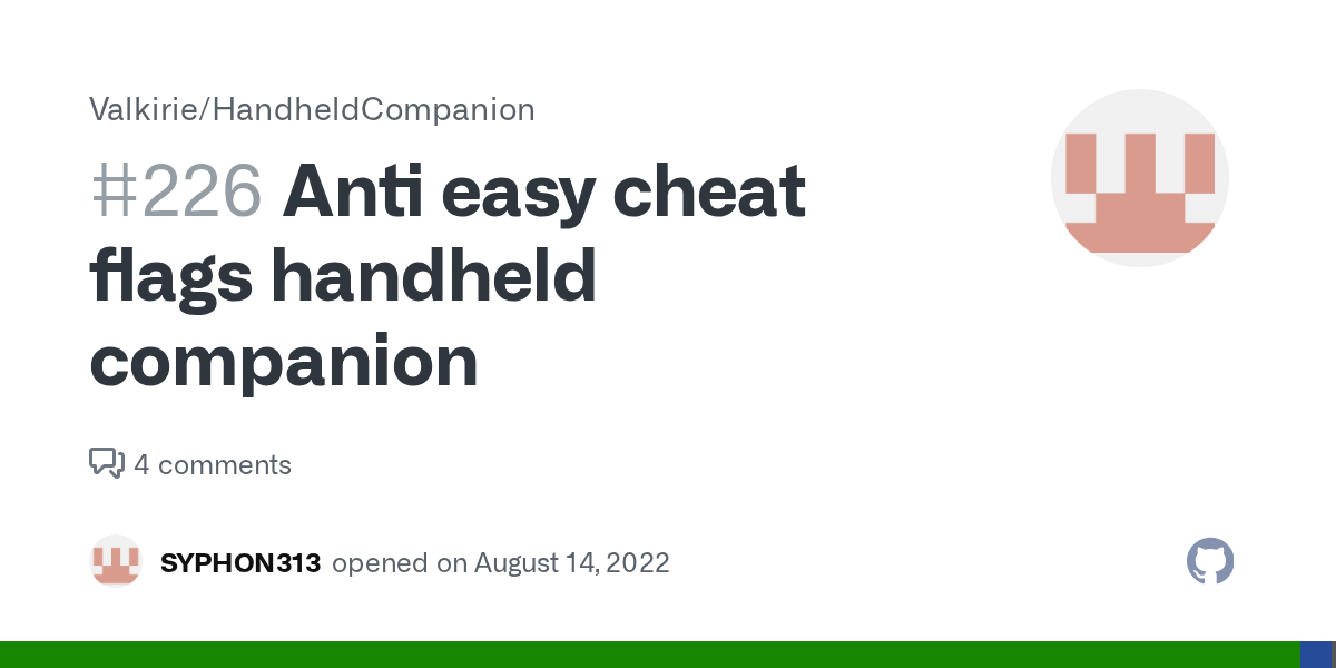 Anti easy cheat flags handheld companion · Issue 226 · Valkirie