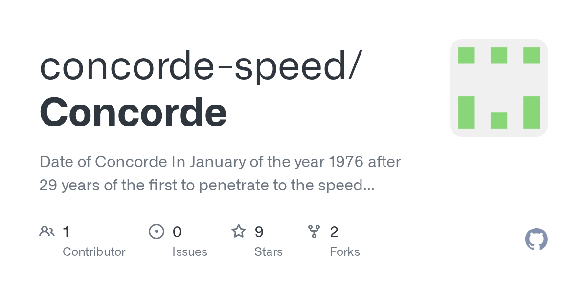 GitHub concordespeed/Concorde Date of Concorde In January of the
