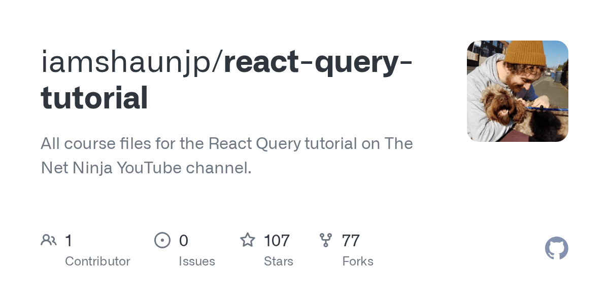 GitHub iamshaunjp/reactquerytutorial All course files