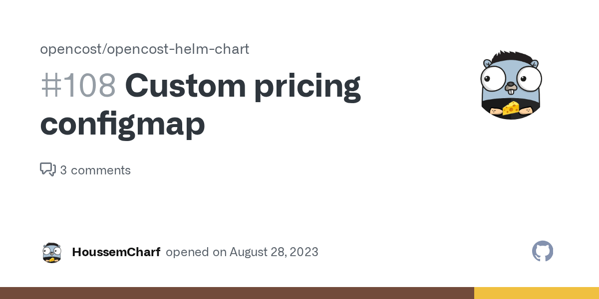 Custom pricing configmap · Issue 108 · opencost/opencosthelmchart