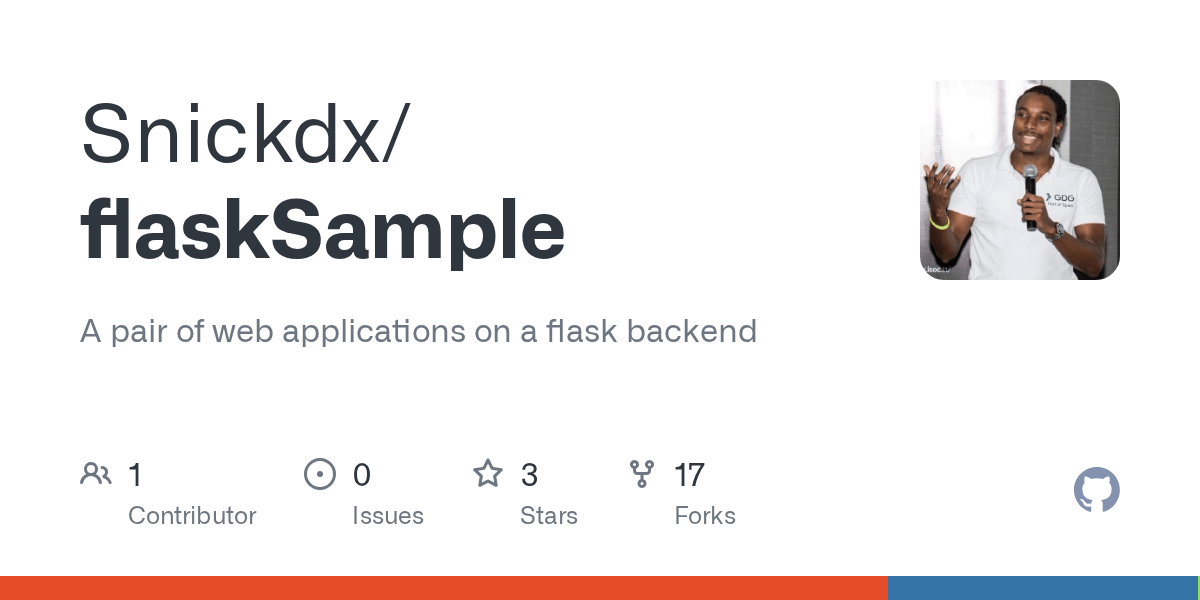 GitHub Snickdx/flaskSample A pair of web applications on a flask backend