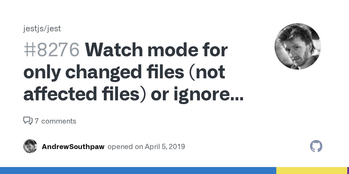 Watch mode for only changed files (not affected files) or ignore some