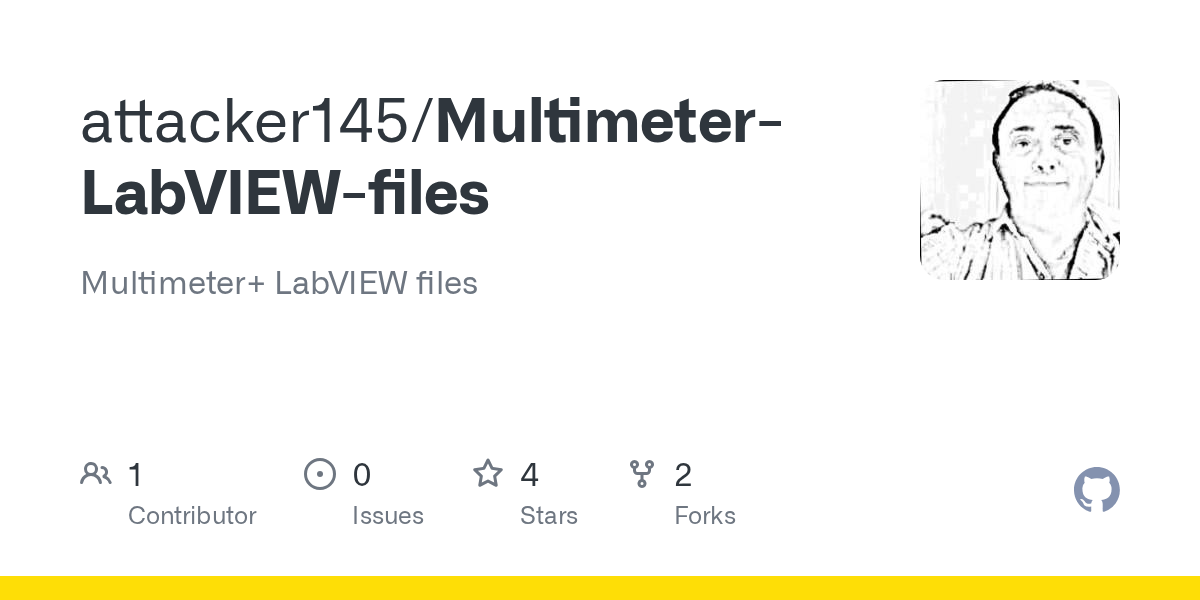 GitHub attacker145/MultimeterLabVIEWfiles Multimeter+ LabVIEW files