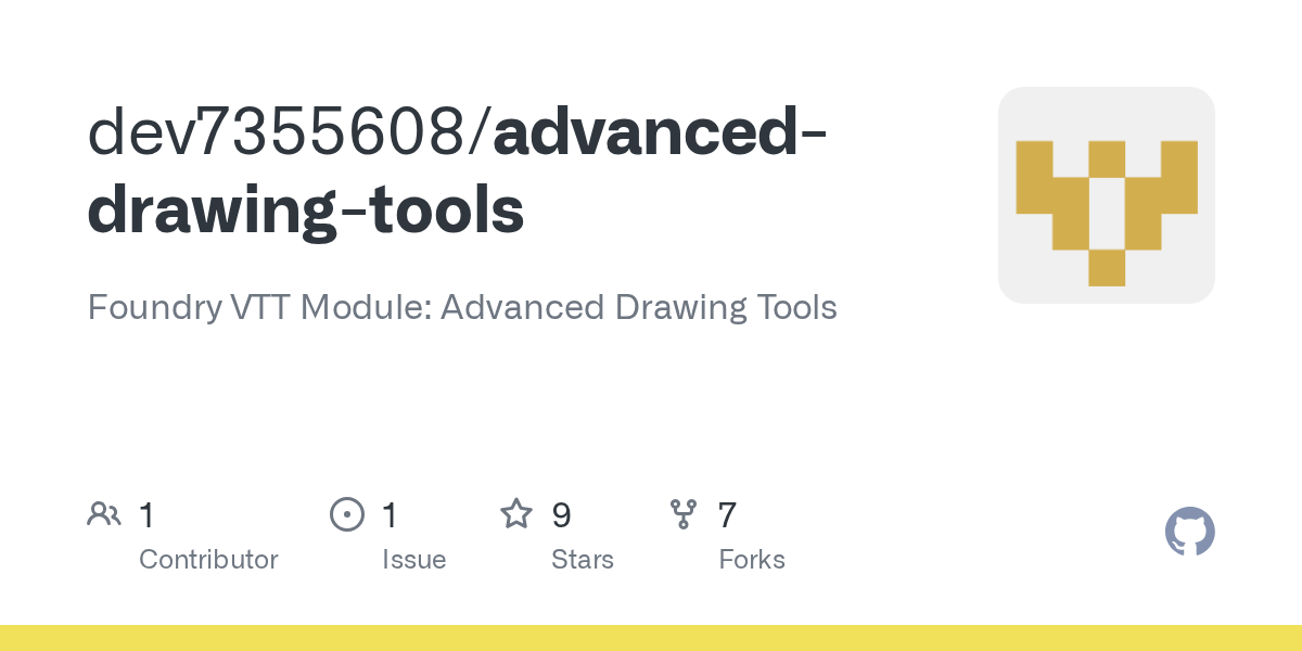 GitHub dev7355608/advanceddrawingtools Foundry VTT Module
