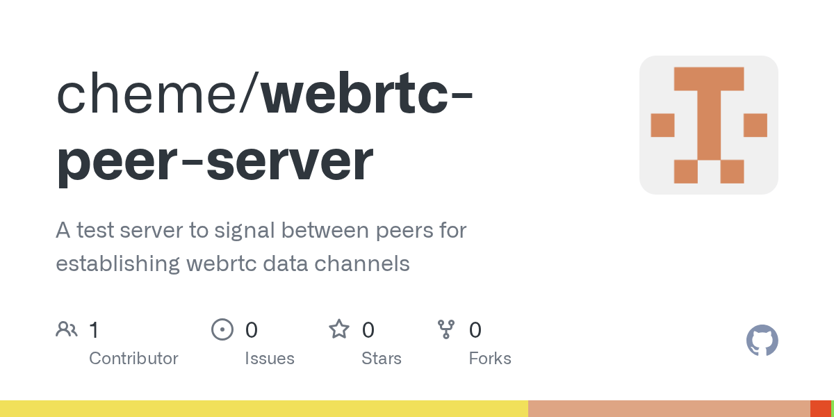 GitHub cheme/webrtcpeerserver A test server to signal between