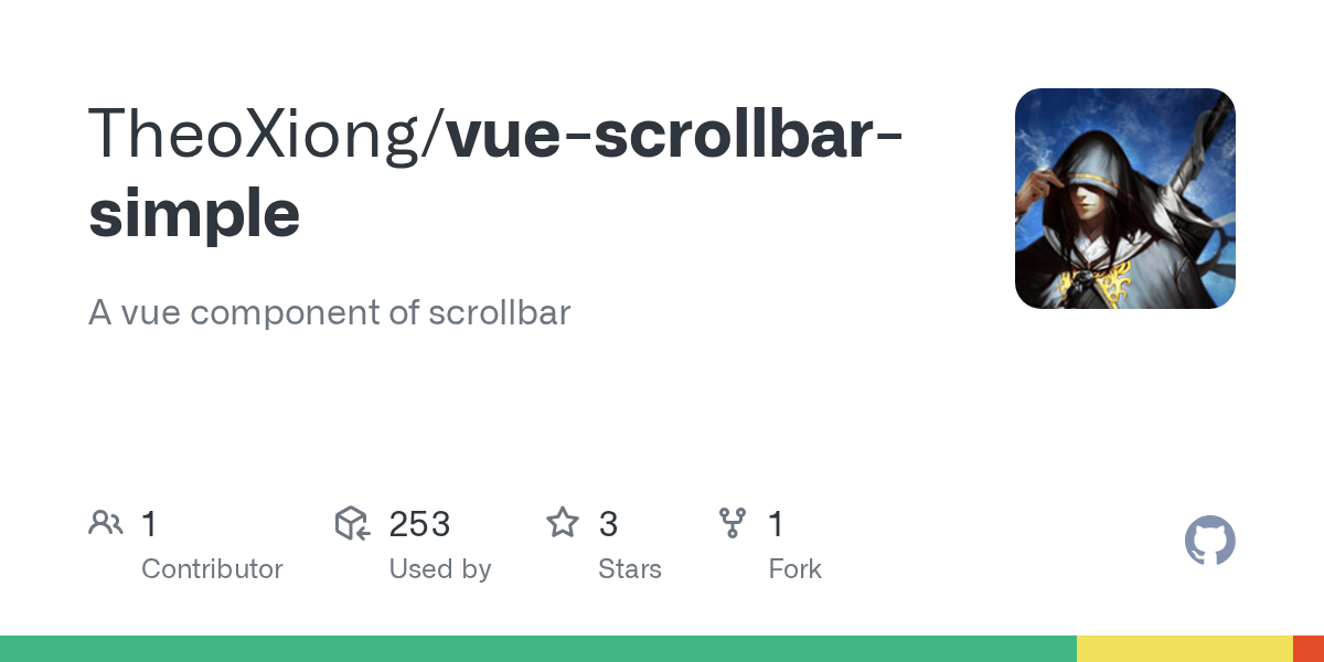 GitHub TheoXiong/vuescrollbarsimple A vue component of scrollbar