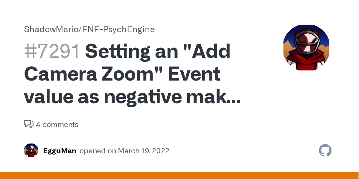 Setting an "Add Camera Zoom" Event value as negative makes it not zoom