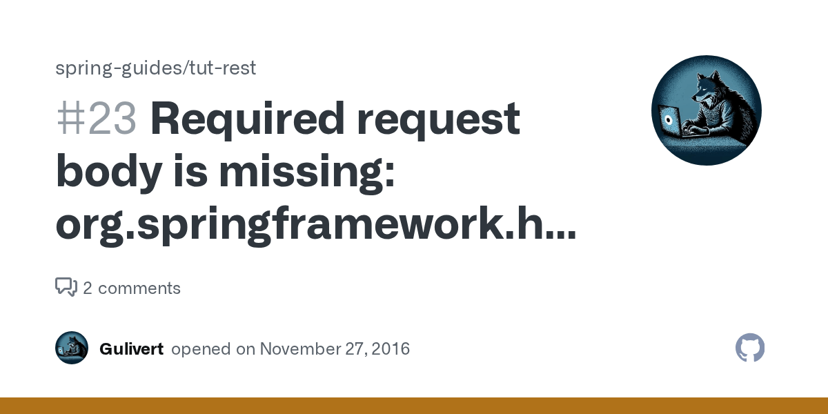 Required request body is missing org.springframework.http