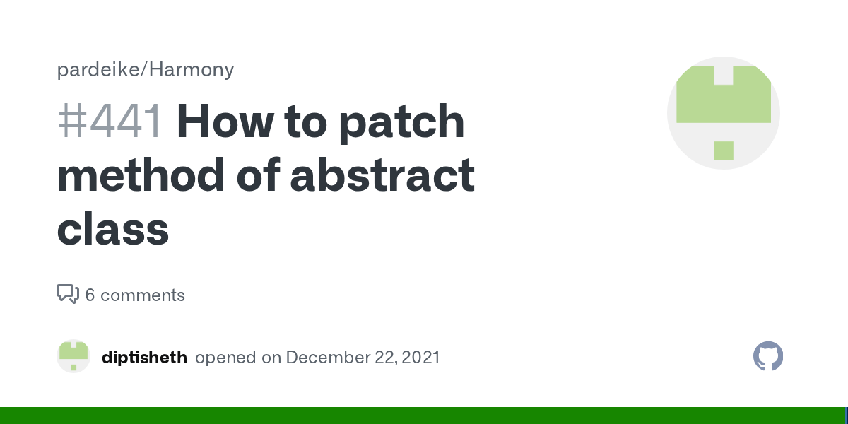 How to patch method of abstract class · Issue 441 · pardeike/Harmony