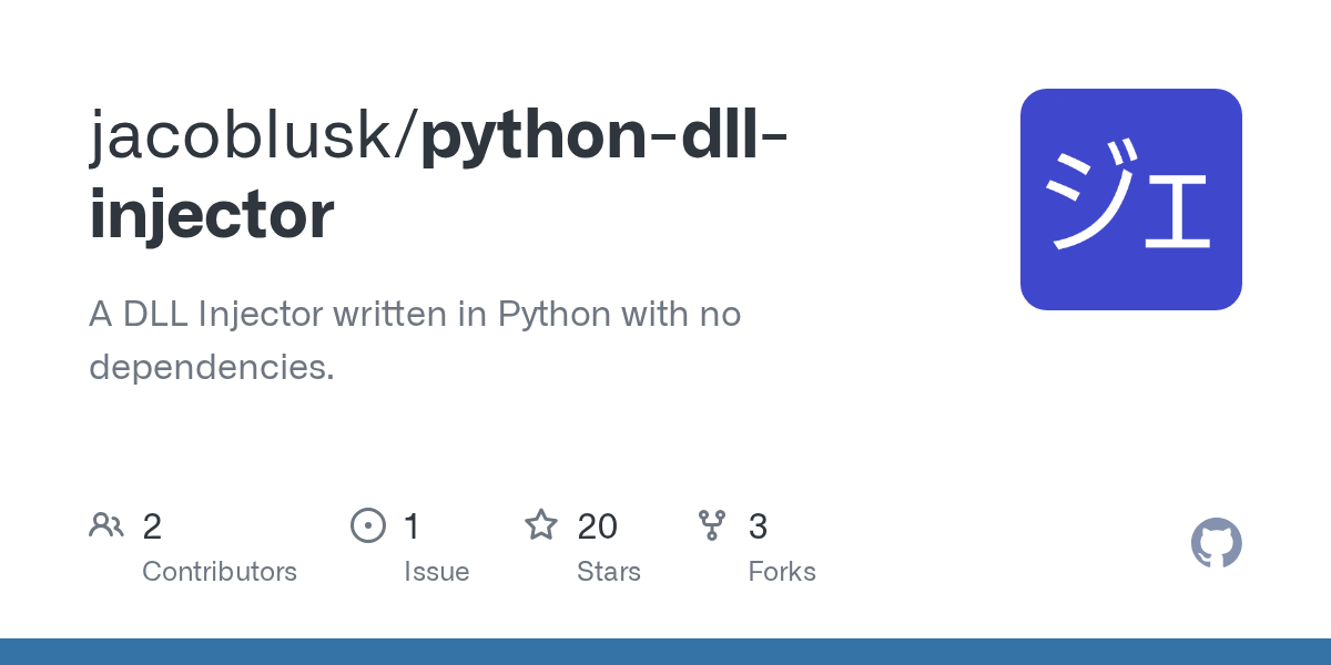 GitHub jacoblusk/pythondllinjector A DLL Injector written in