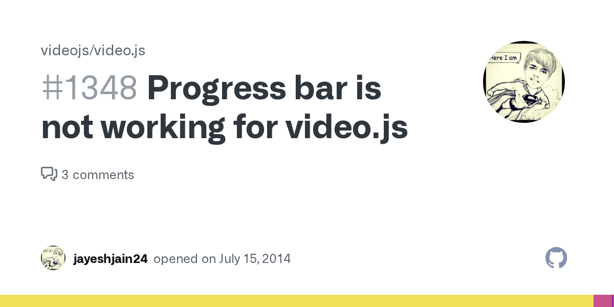Progress bar is not working for video.js · Issue 1348 · videojs/video