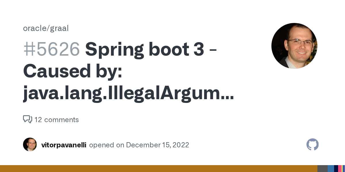 Spring boot 3 Caused by java.lang.IllegalArgumentException Invalid
