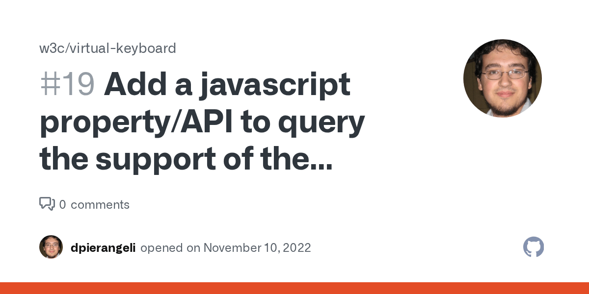 Add a javascript property/API to query the support of the Virtual