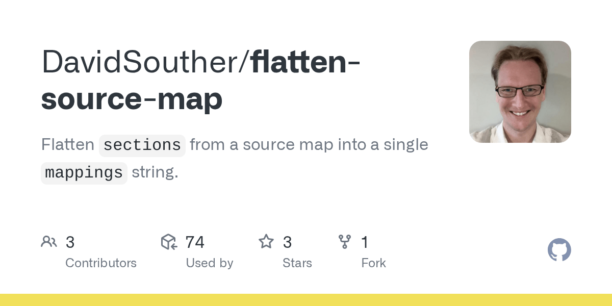 GitHub DavidSouther/flattensourcemap Flatten `sections` from a